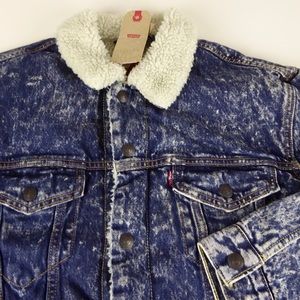 Levi’s Denim Trucker Jacket Faux Sherpa Lining NWT